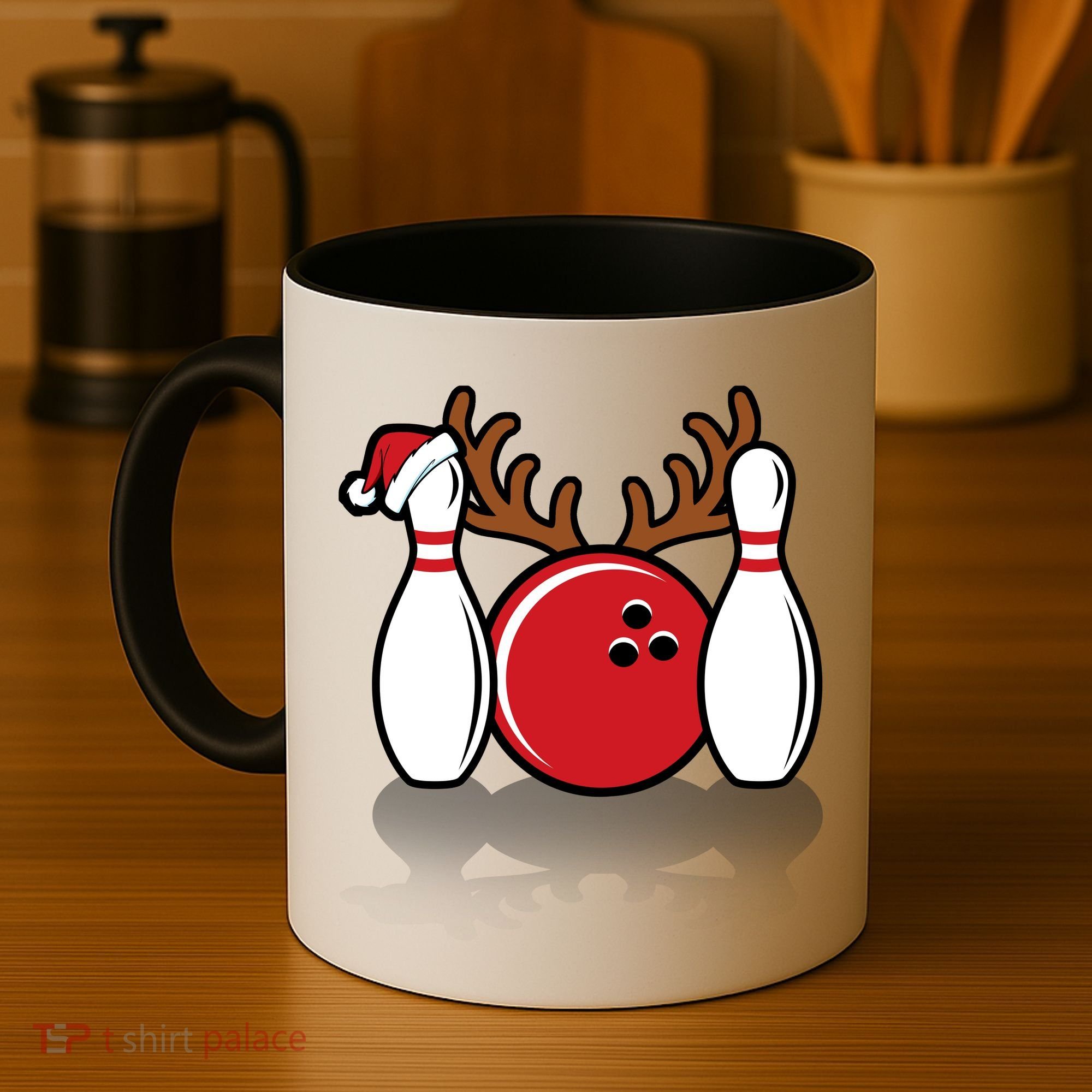 Funny Bowling Christmas Coffee Mug