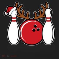 Funny Bowling Christmas Beanie thumb 2