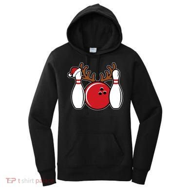 Funny Bowling Christmas Women's Hoodie