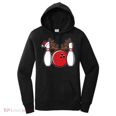 Funny Bowling Christmas Women's Hoodie