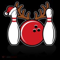 Funny Bowling Christmas Women's Hoodie thumb 2