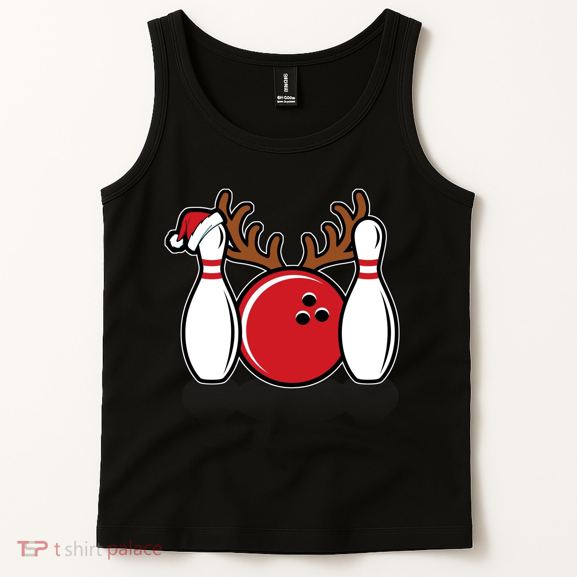 Funny Bowling Christmas Tank Top