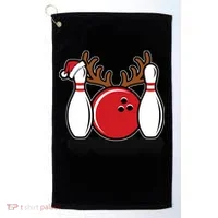 Funny Bowling Christmas Golf Towel thumb 0