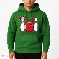 Funny Bowling Christmas Hoodie thumb 2