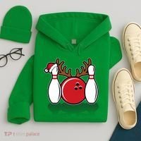Funny Bowling Christmas Hoodie thumb 4