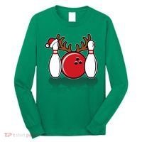 Funny Bowling Christmas Long Sleeve Shirt thumb 0