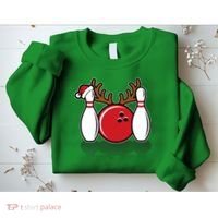 Funny Bowling Christmas Sweatshirt thumb 2