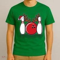 Funny Bowling Christmas T-Shirt thumb 3