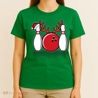 Funny Bowling Christmas T-Shirt thumb 4