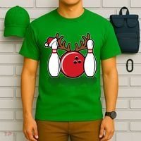 Funny Bowling Christmas T-Shirt thumb 6