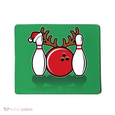 Funny Bowling Christmas Mousepad