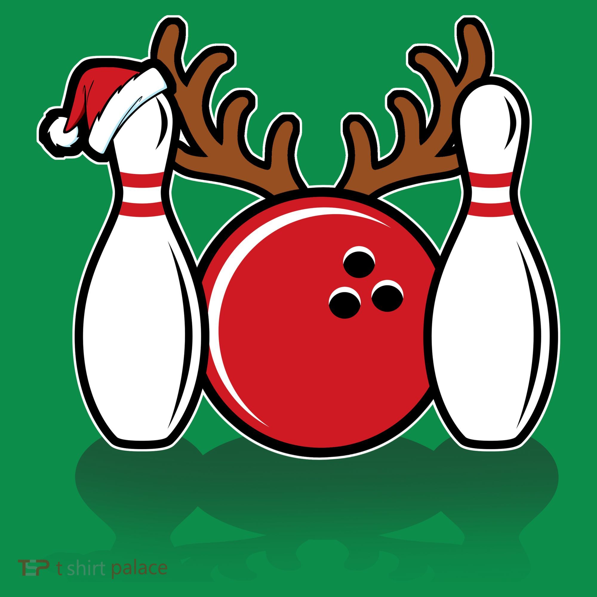 Funny Bowling Christmas Mousepad
