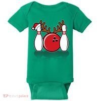 Funny Bowling Christmas Baby Bodysuit thumb 0