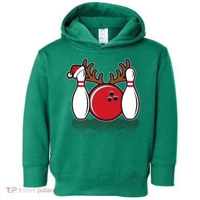 Funny Bowling Christmas Toddler Hoodie