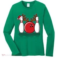 Funny Bowling Christmas Women's Long Sleeve Shirt thumb 0