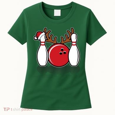Funny Bowling Christmas Women's T-Shirt