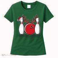 Funny Bowling Christmas Women's T-Shirt thumb 0