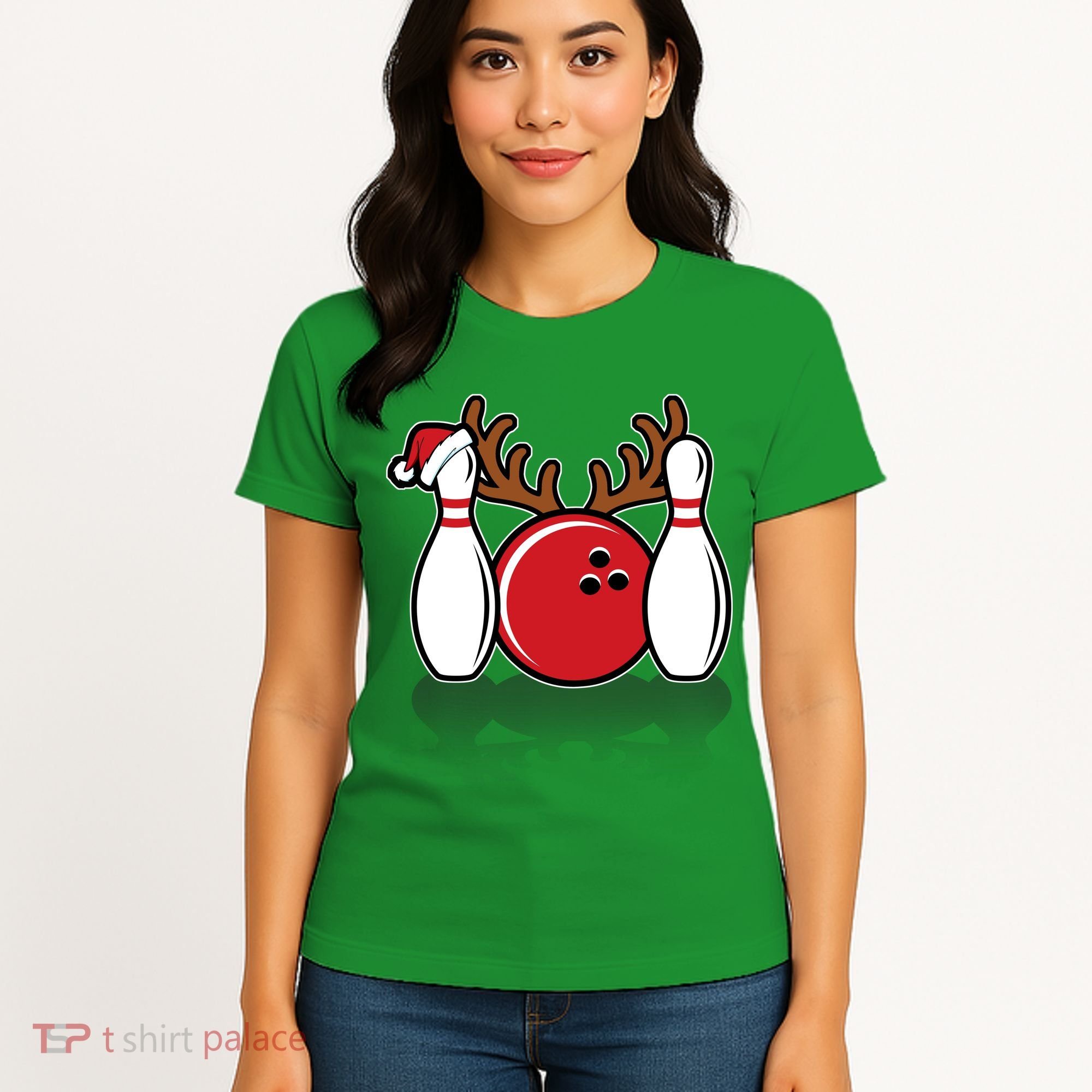 Funny Bowling Christmas Women's T-Shirt