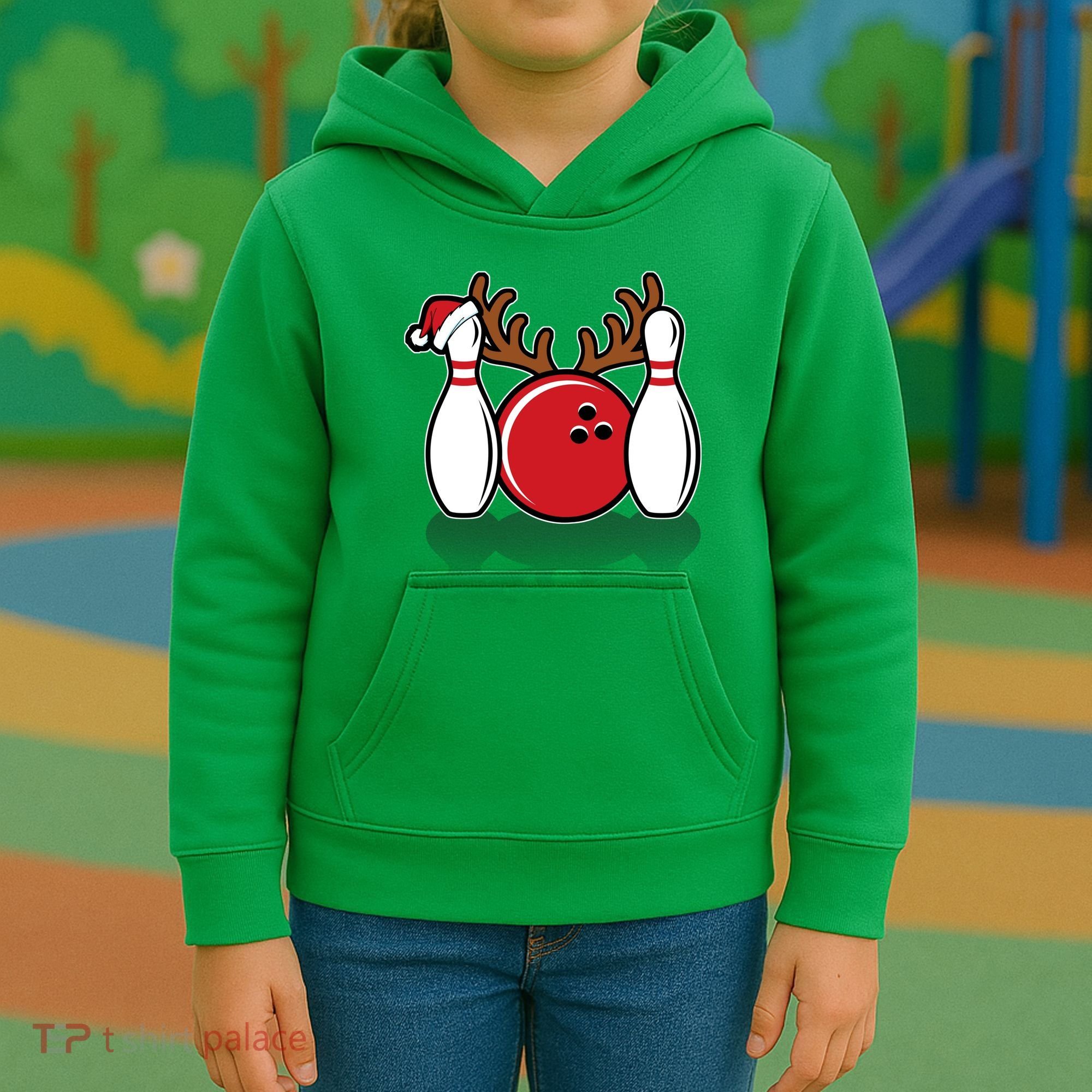 Funny Bowling Christmas Kids Hoodie