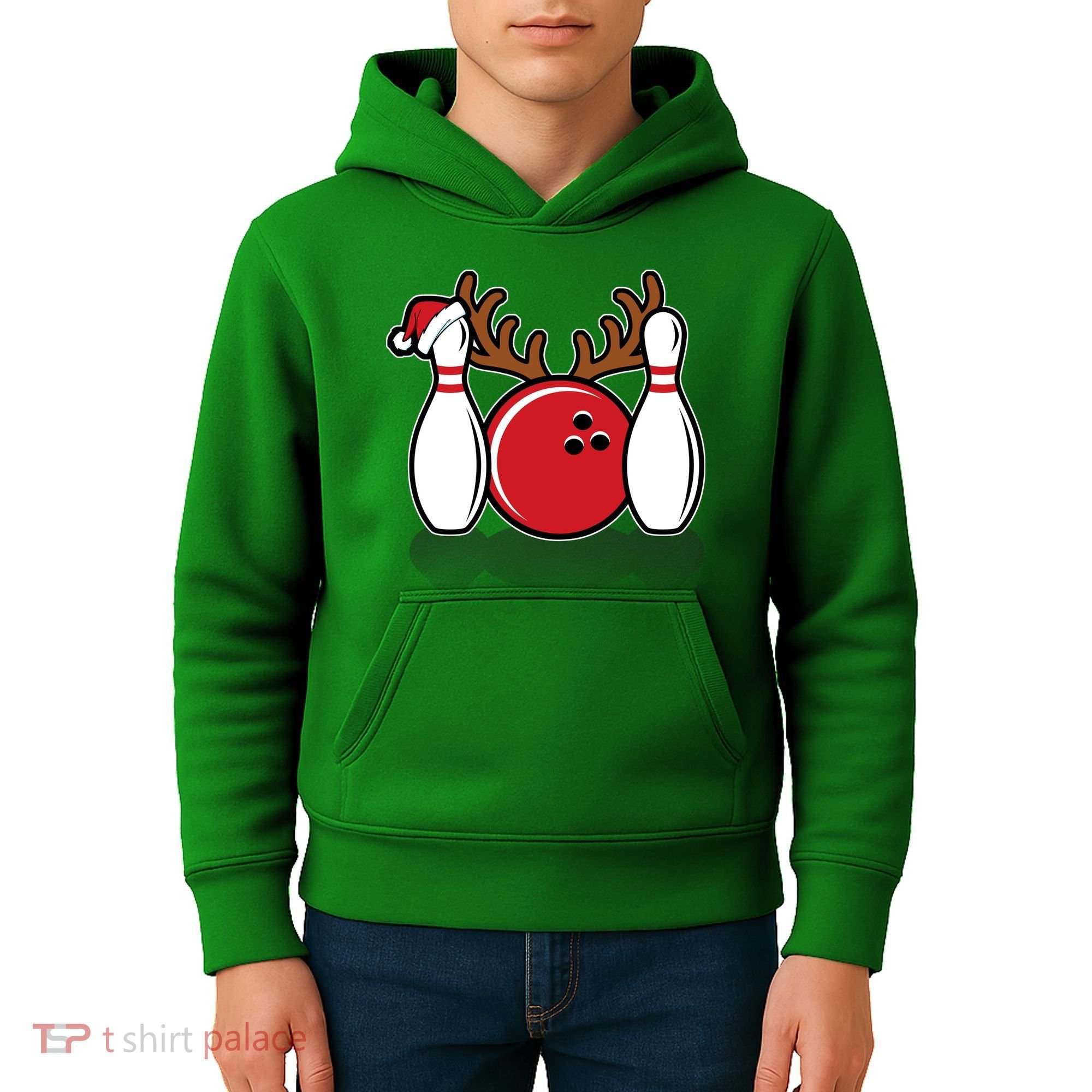 Funny Bowling Christmas Kids Hoodie
