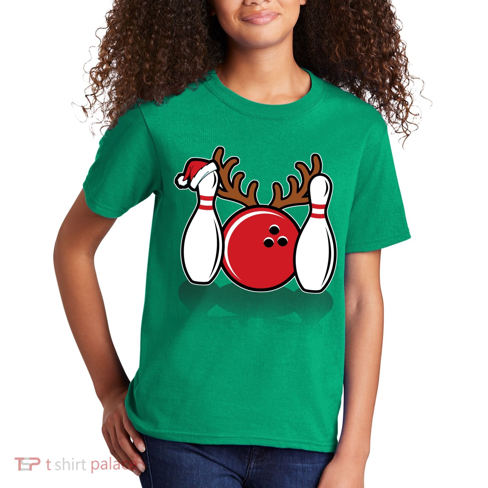 Funny Bowling Christmas Kids T-Shirt