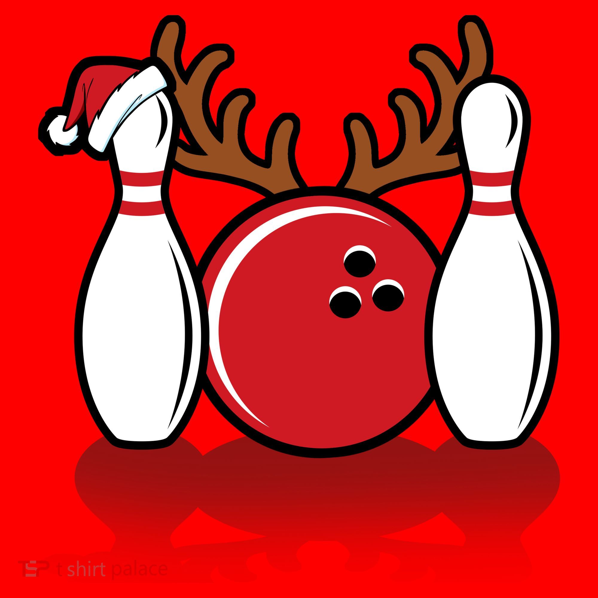 Funny Bowling Christmas Santa Hat