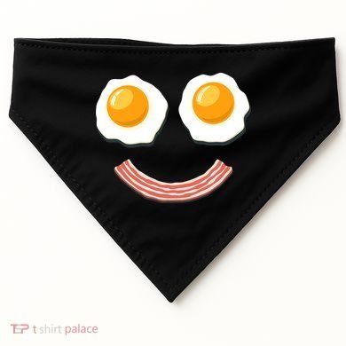 Funny Breakfast Bacon and Eggs USA-Made Doggie Bandana