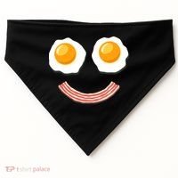 Funny Breakfast Bacon and Eggs USA-Made Doggie Bandana thumb 0
