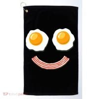 Funny Breakfast Bacon and Eggs Golf Towel thumb 0