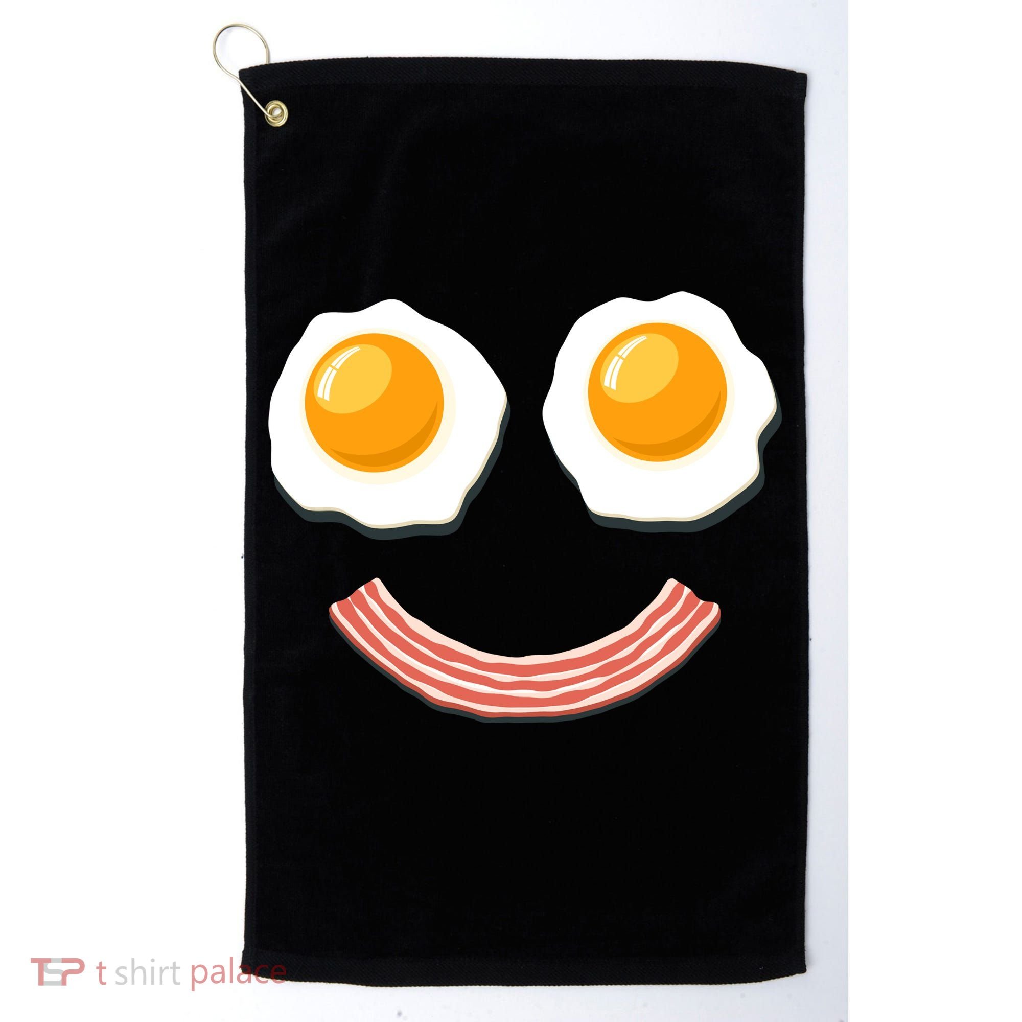 Funny Breakfast Bacon and Eggs Golf Towel