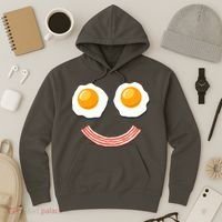 Funny Breakfast Bacon and Eggs Hoodie thumb 3