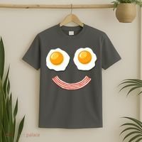 Funny Breakfast Bacon and Eggs T-Shirt thumb 2
