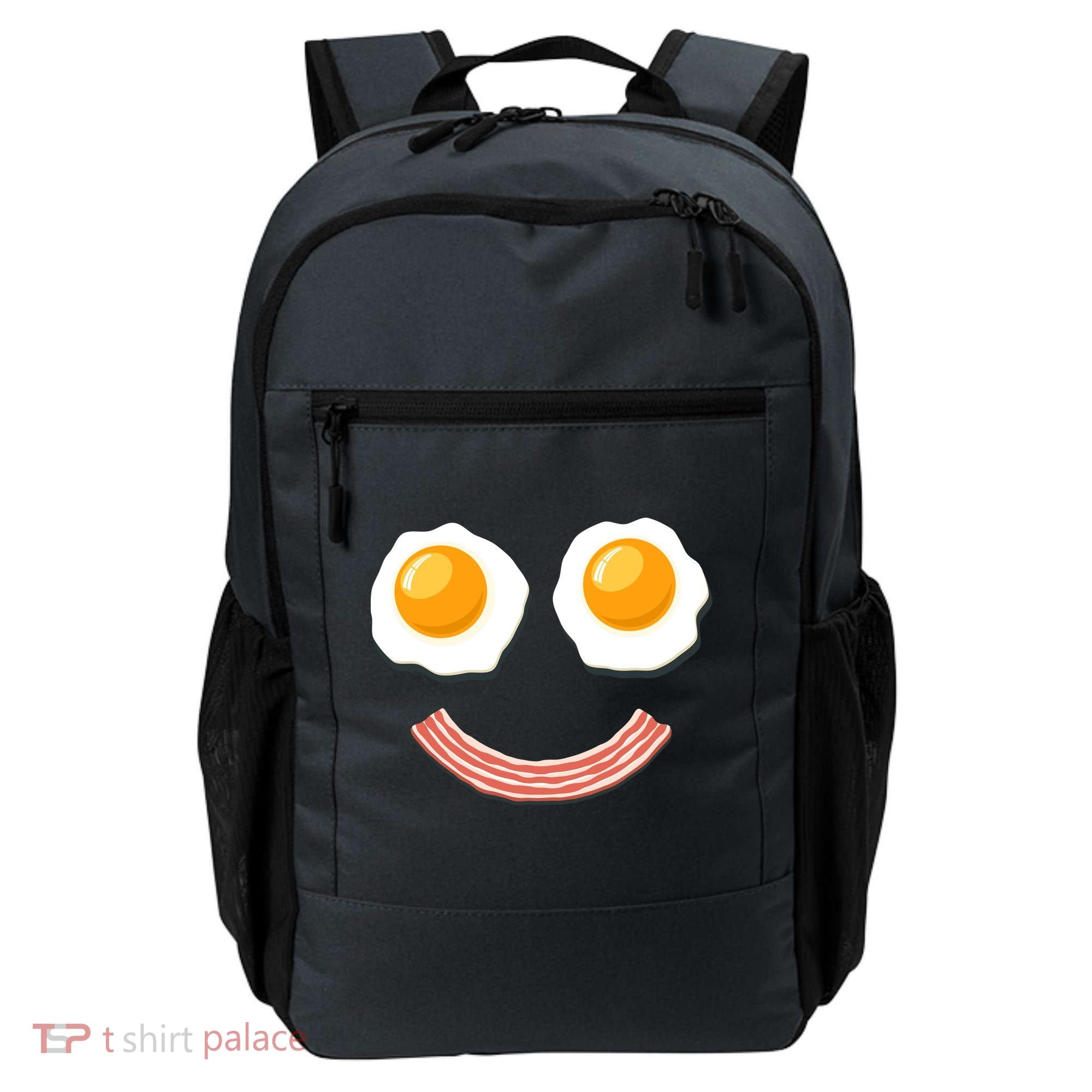 Funny Breakfast Bacon and Eggs Backpack