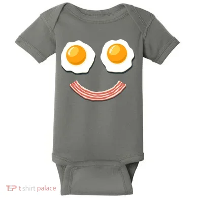 Funny Breakfast Bacon and Eggs Baby Bodysuit