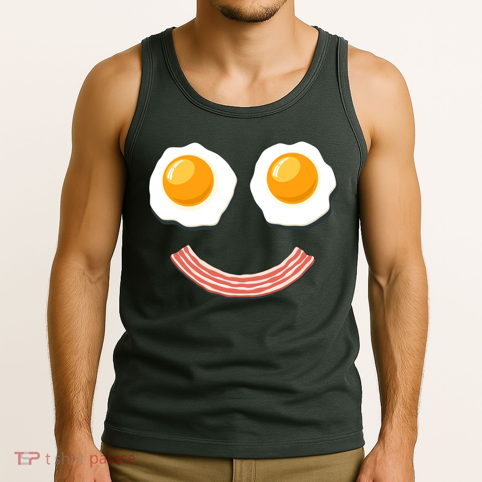 Funny Breakfast Bacon and Eggs Tank Top