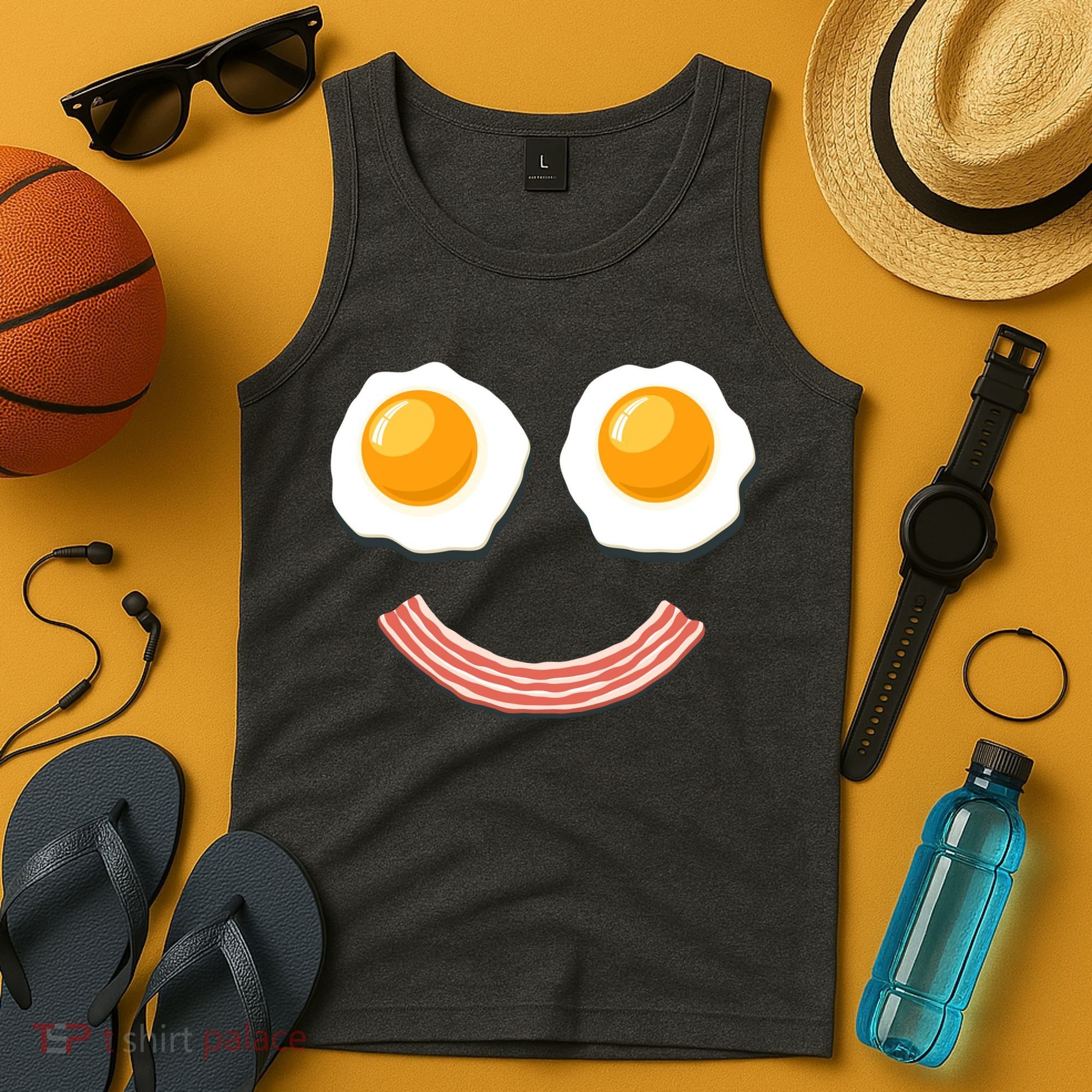 Funny Breakfast Bacon and Eggs Tank Top