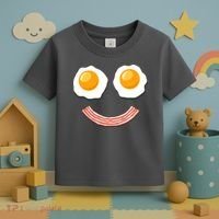 Funny Breakfast Bacon and Eggs Toddler T-Shirt thumb 3
