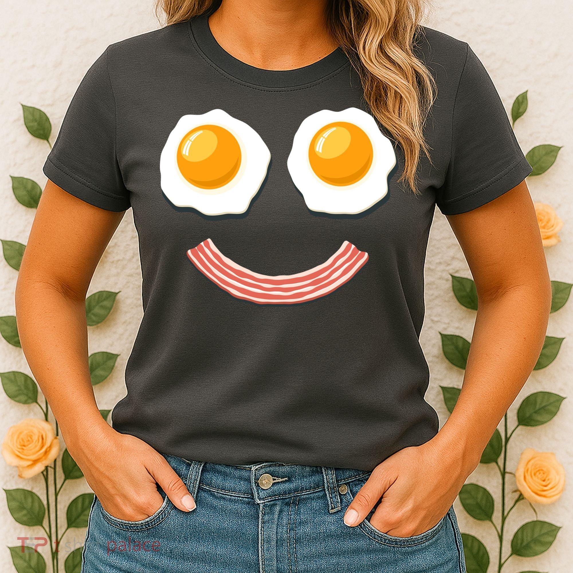 Funny Breakfast Bacon and Eggs Women's T-Shirt