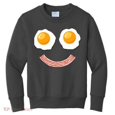 Funny Breakfast Bacon and Eggs Kids Sweatshirt