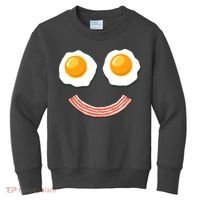 Funny Breakfast Bacon and Eggs Kids Sweatshirt thumb 0