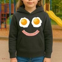 Funny Breakfast Bacon and Eggs Kids Hoodie thumb 3