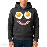 Funny Breakfast Bacon and Eggs Kids Hoodie thumb 4