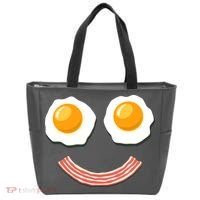 Funny Breakfast Bacon and Eggs Tote Bag thumb 0