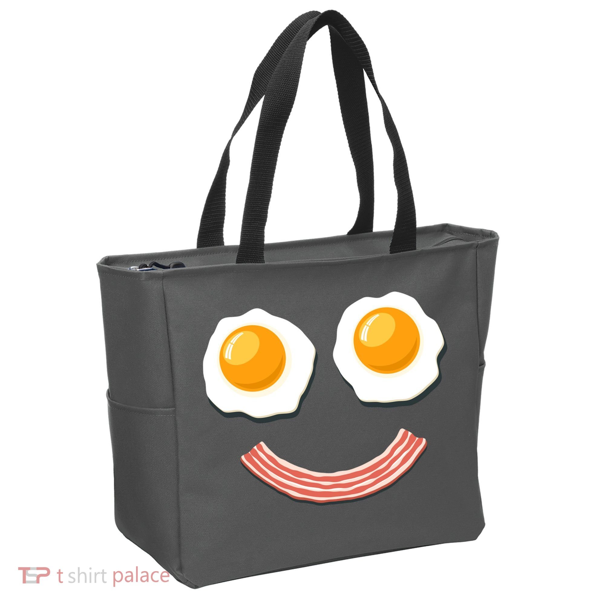 Funny Breakfast Bacon and Eggs Tote Bag