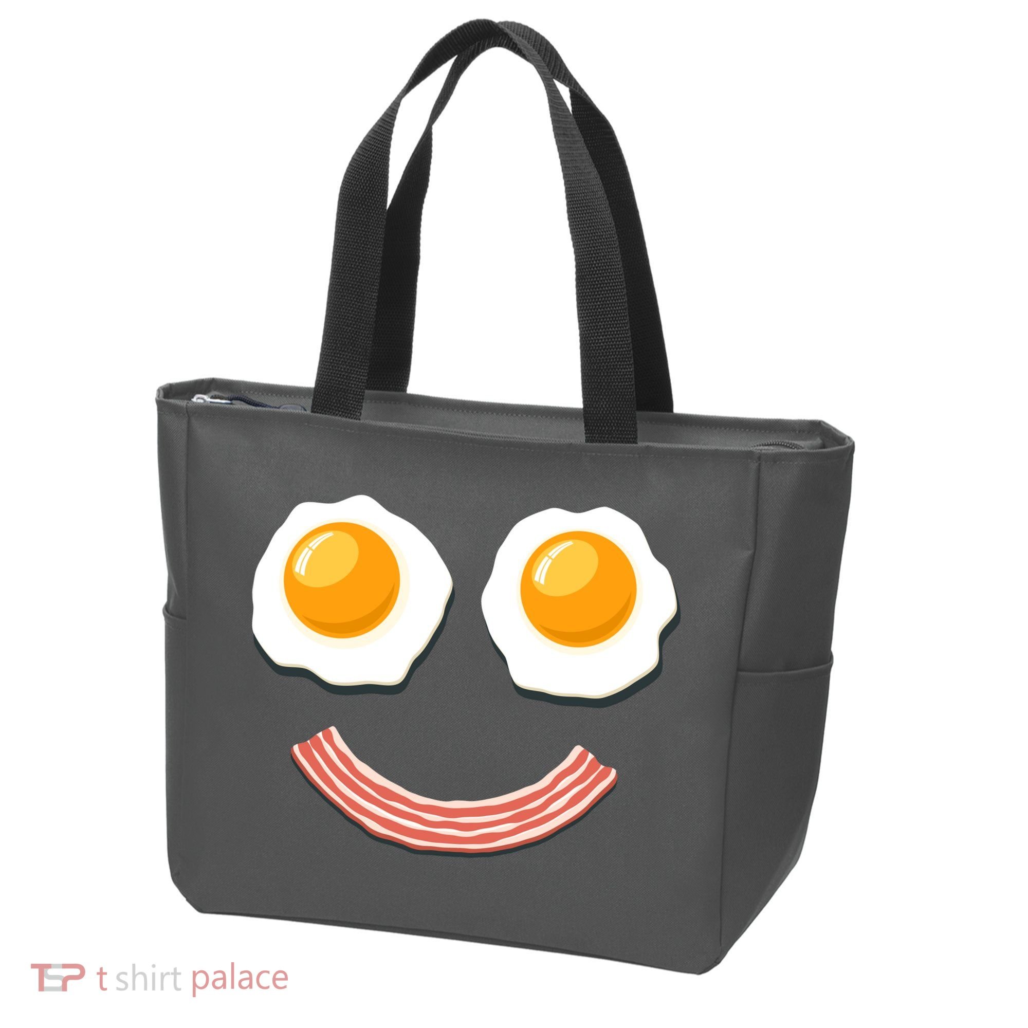 Funny Breakfast Bacon and Eggs Tote Bag