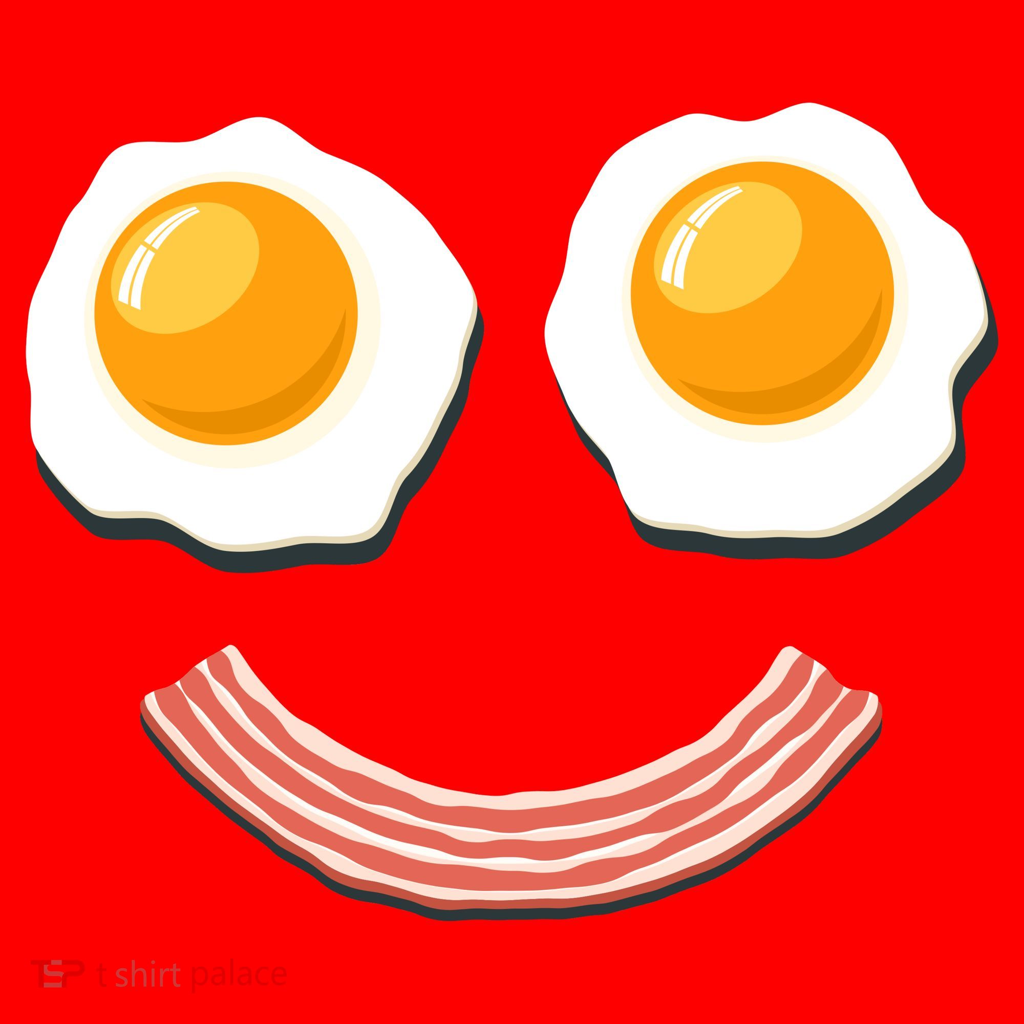 Funny Breakfast Bacon and Eggs Santa Hat