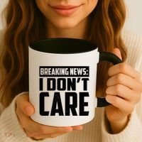 Funny Breaking News I Don't Care Coffee Mug thumb 3