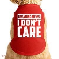 Funny Breaking News I Don't Care Doggie Tank thumb 0