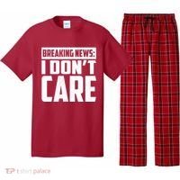 Funny Breaking News I Don't Care Pajama Set thumb 0