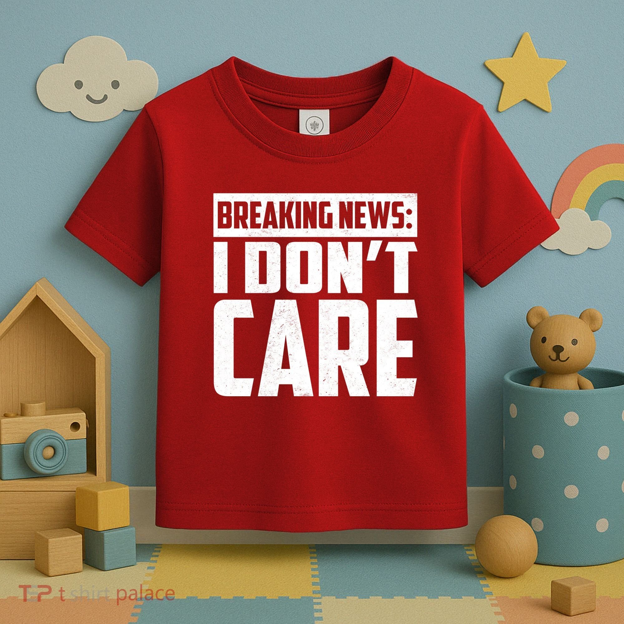 Funny Breaking News I Don't Care Toddler T-Shirt